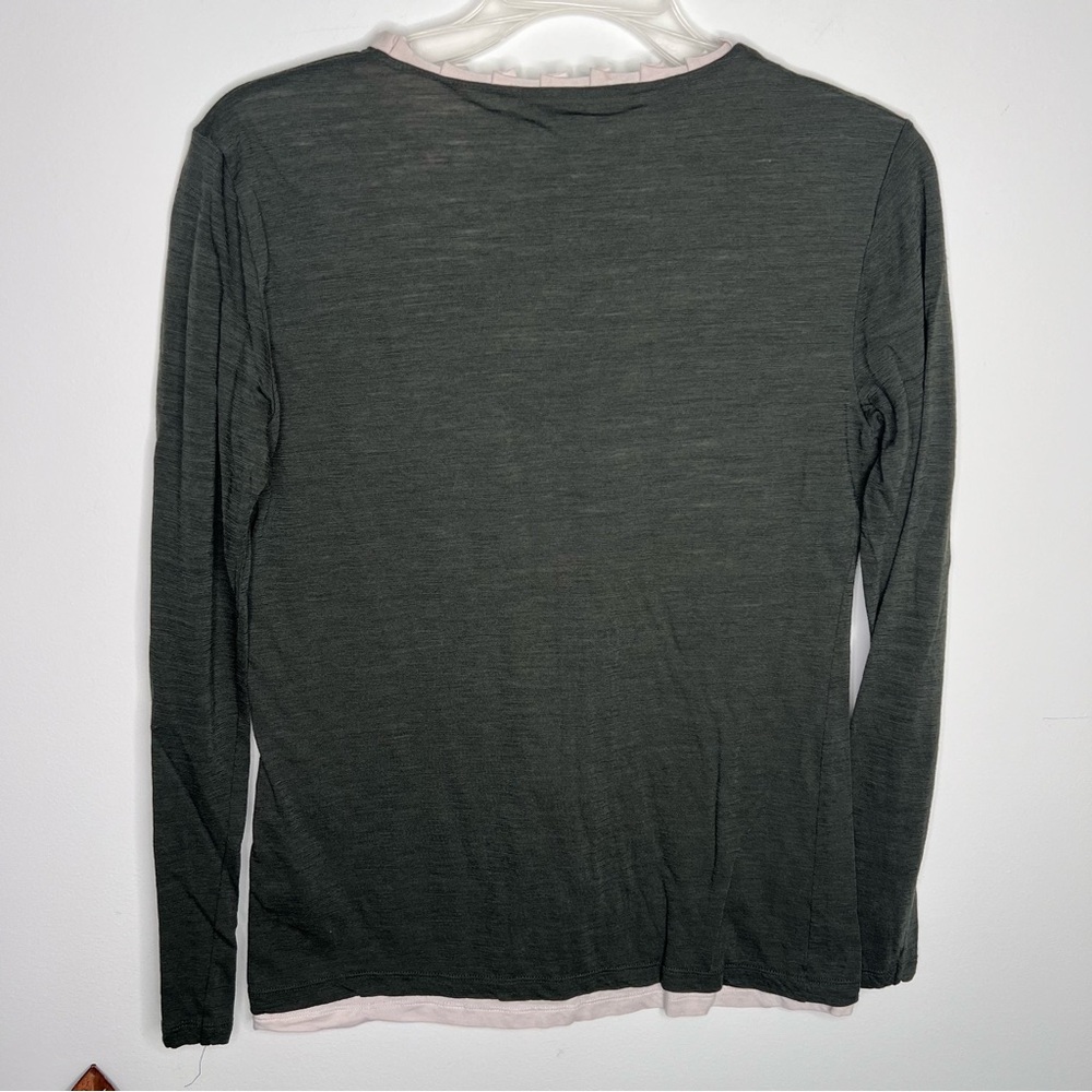 Whyci Milano Women Black Wool Nylon Long Sleeve Shirt Top Size EU 42 (US 8) C9 - Picture 5 of 7